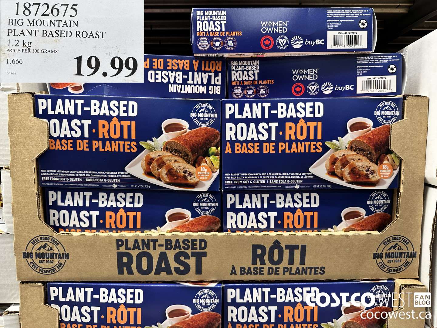 1872675 BIG MOUNTAIN PLANT BASED ROAST 1.2KG $19.99
