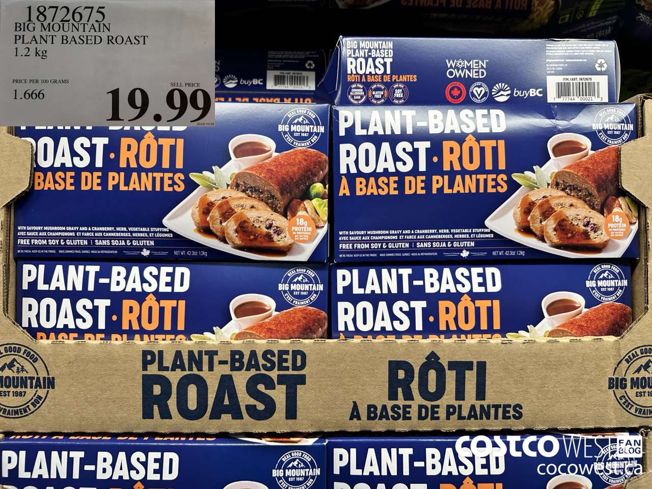 1872675 BIG MOUNTAIN PLANT BASED ROAST 1.2KG $19.99