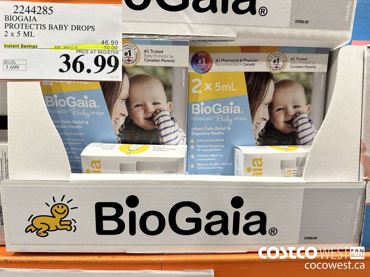 2244285 BIOGAIA PROTECTIS BABY DROPS 2 X 5 ML ($10.00 INSTANT SAVINGS EXPIRES ON 2024-11-10) $36.99