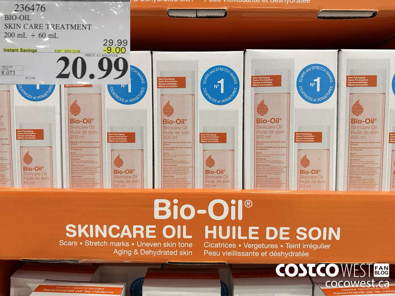 236476 BIO-OIL SKIN CARE TREATMENT 200 mL + 60 mL ($9.00 INSTANT SAVINGS EXPIRES ON 2024-12-08) $20.99