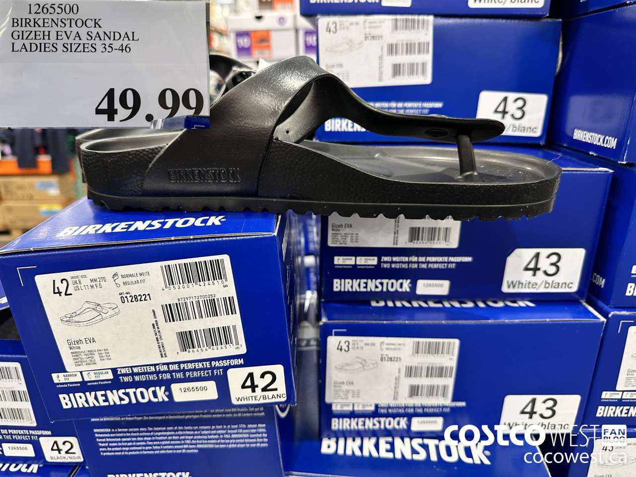 1265500 BIRKENSTOCK GIZEH EVA SANDAL LADIES SIZES 35-46 $49.99