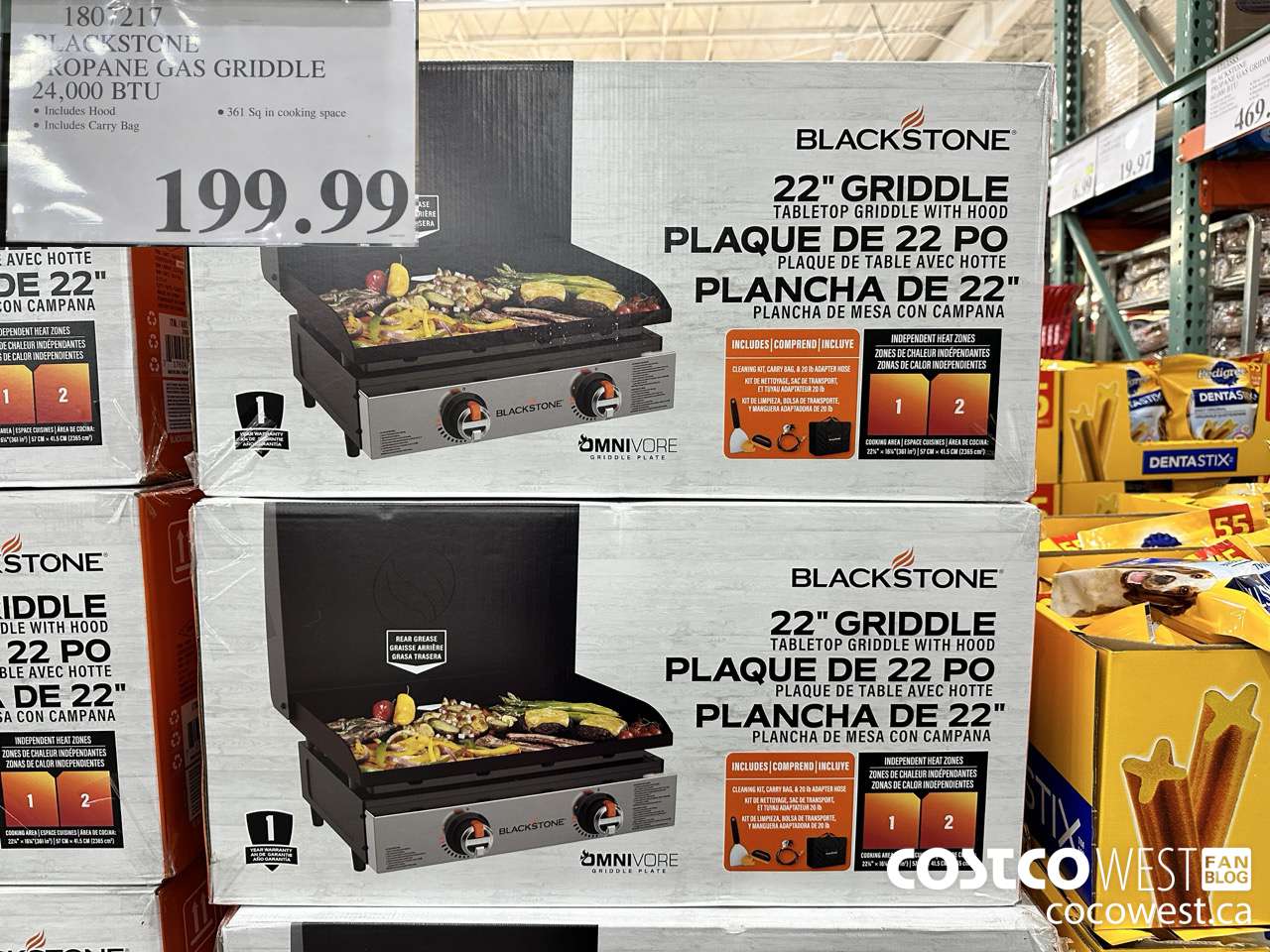 1807217 BLACKSTONE PROPANE GAS GRIDDLE 24,000 BTU $199.99