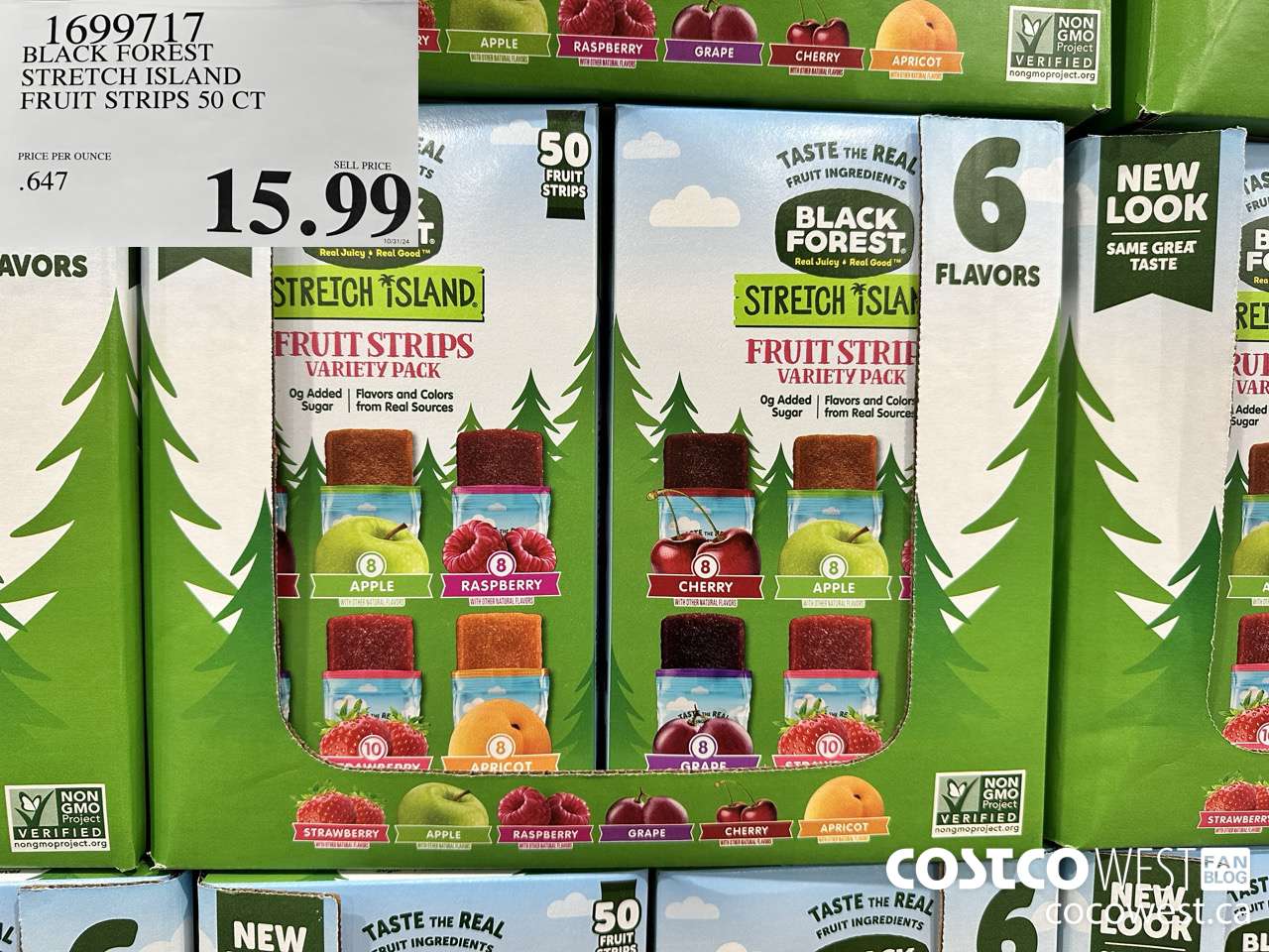 1699717 BLACK FOREST STRETCH ISLAND FRUIT STRIPS 50 CT $15.99