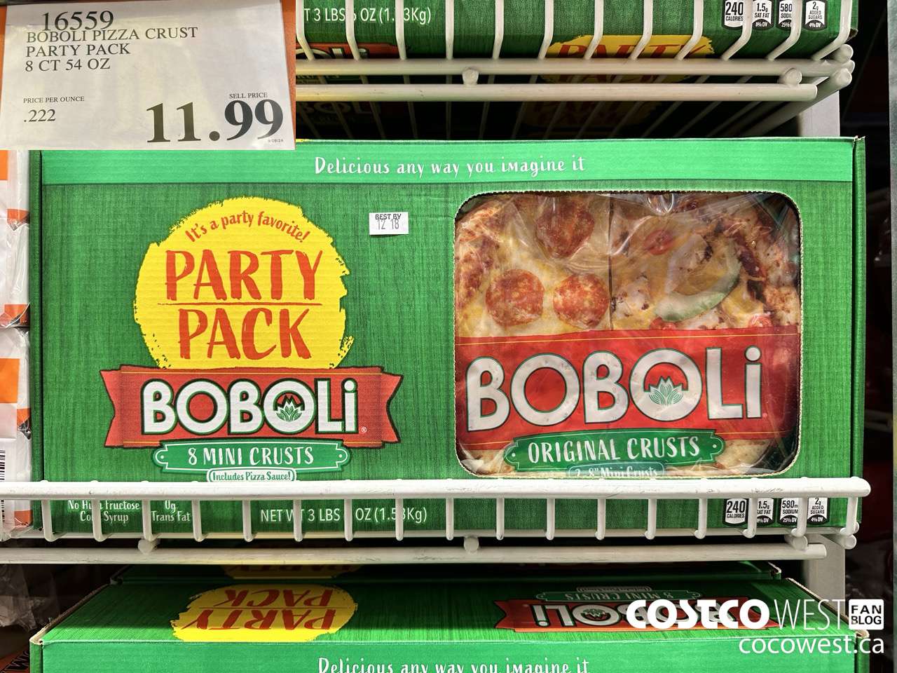 16559 BOBOLI PIZZA CRUST PARTY PACK 8 CT/54 OZ $11.99