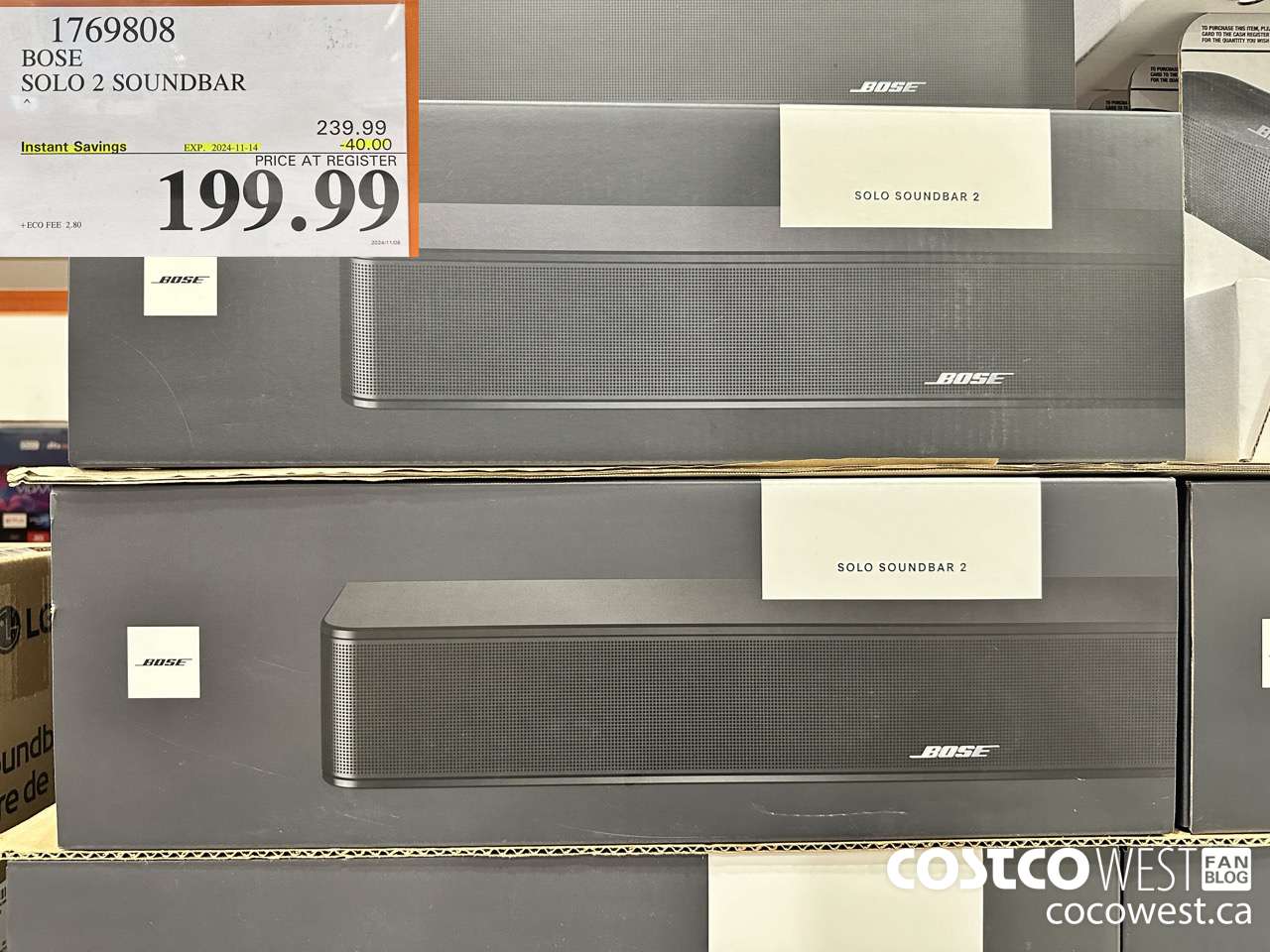 1769808 BOSE SOLO 2 SOUNDBAR ($40.00 INSTANT SAVINGS EXPIRES ON 2024-11-14) $199.99