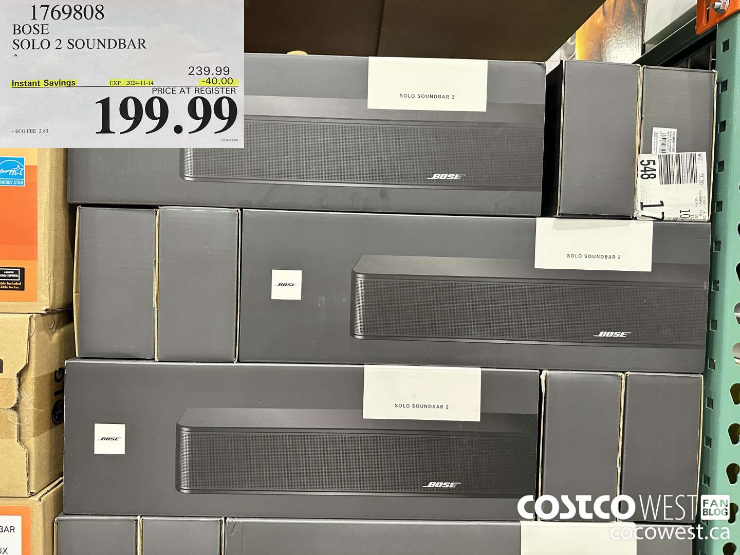 1769808 BOSE SOLO 2 SOUNDBAR ($40.00 INSTANT SAVINGS EXPIRES ON 2024-11-14) $199.99