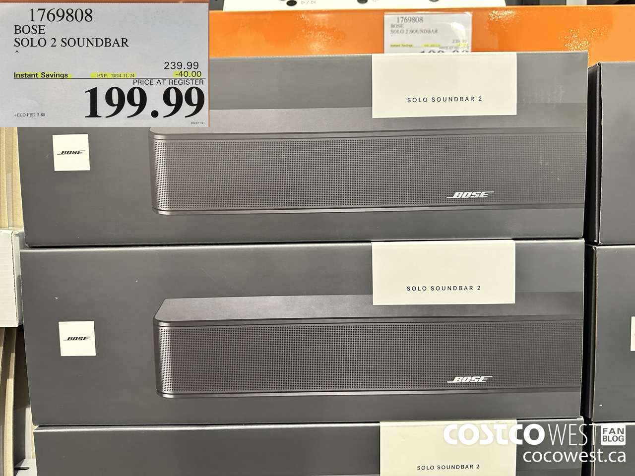 1769808 BOSE SOLO 2 SOUNDBAR ($40.00 INSTANT SAVINGS EXPIRES ON 2024-11-24) $199.99