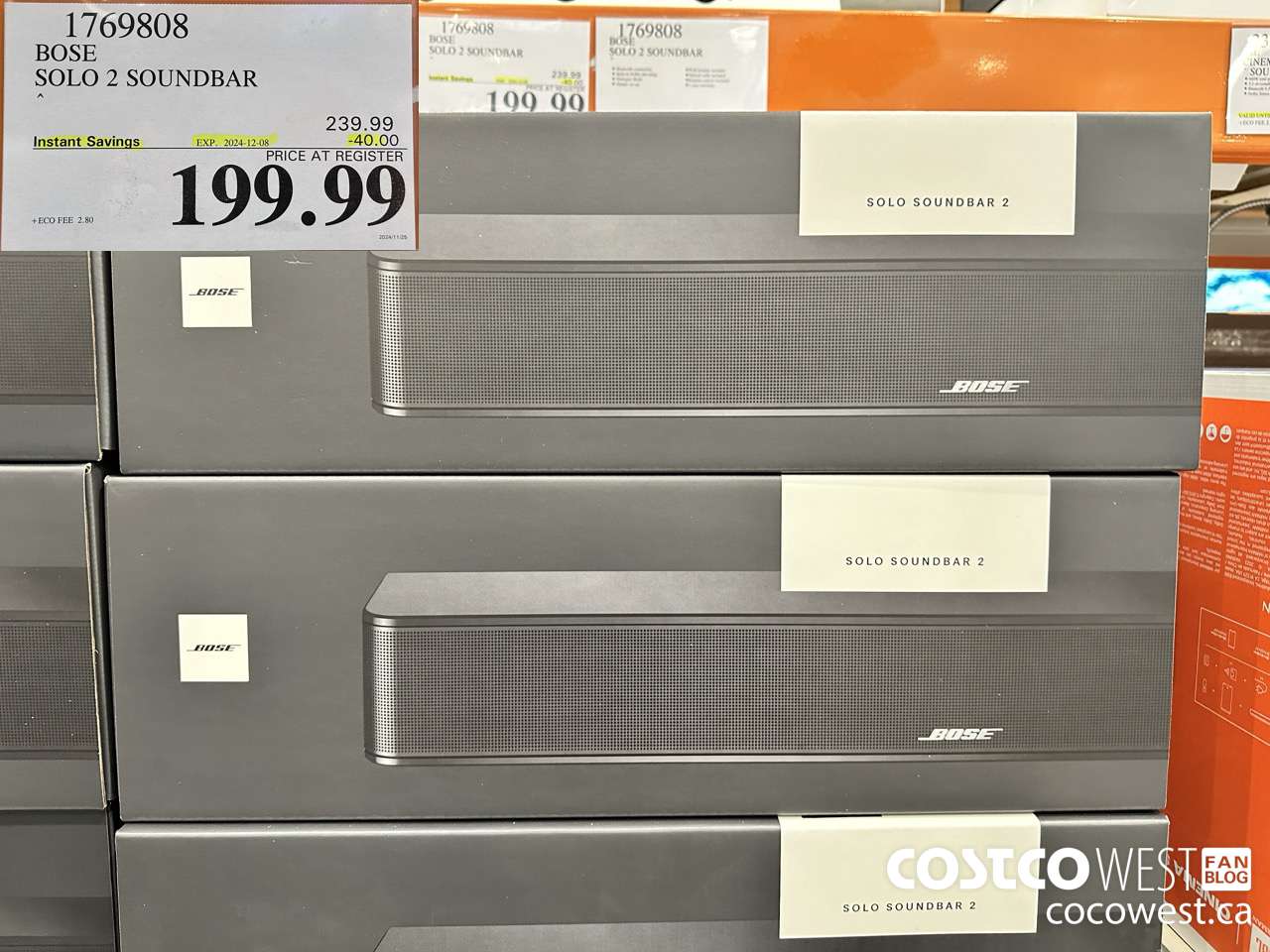 1769808 BOSE SOLO 2 SOUNDBAR ($40.00 INSTANT SAVINGS EXPIRES ON 2024-12-08) $199.99