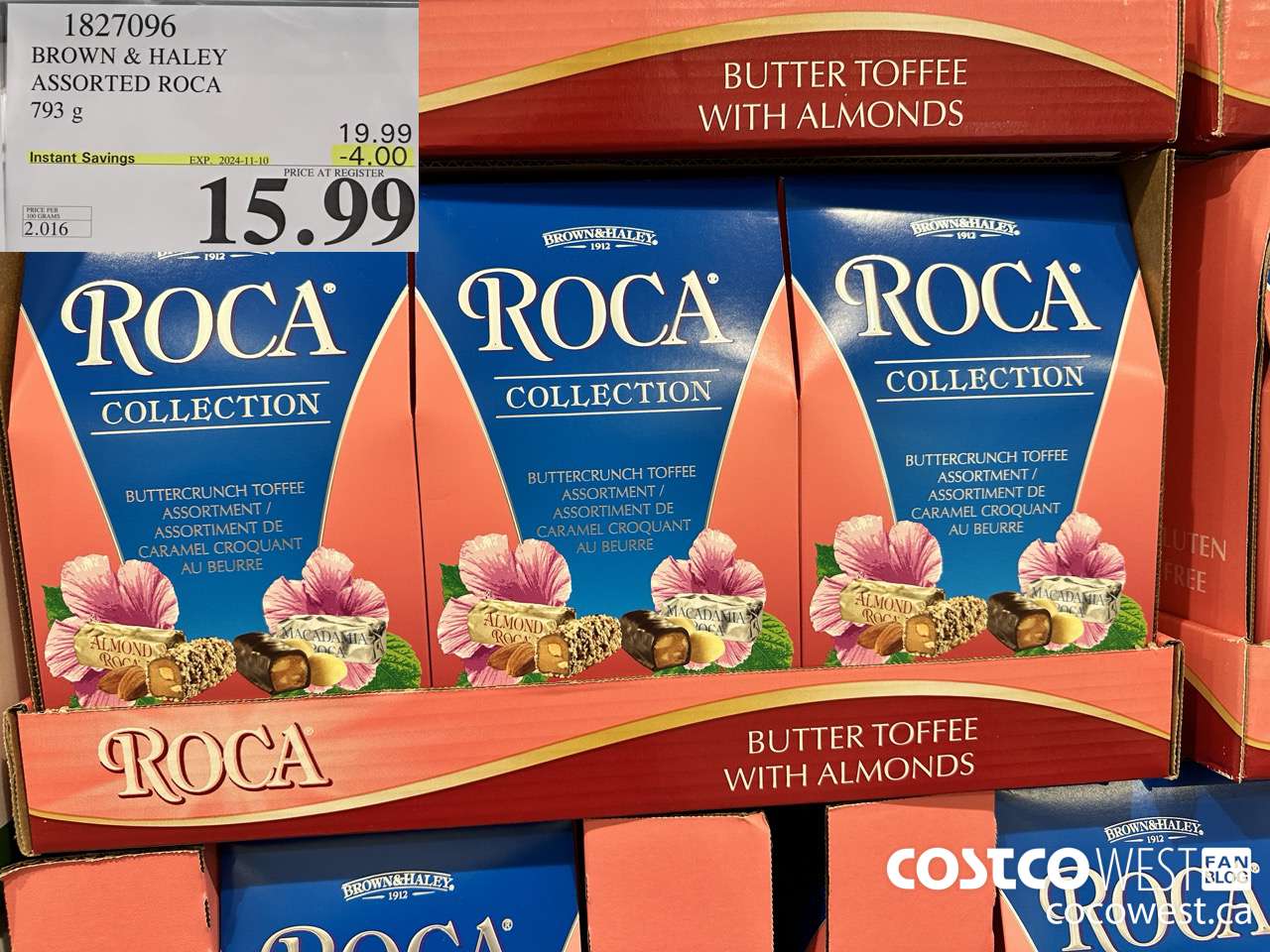 1827096 BROWN & HALEY ASSORTED ROCA 793G ($4.00 INSTANT SAVINGS EXPIRES ON 2024-11-10) $15.99