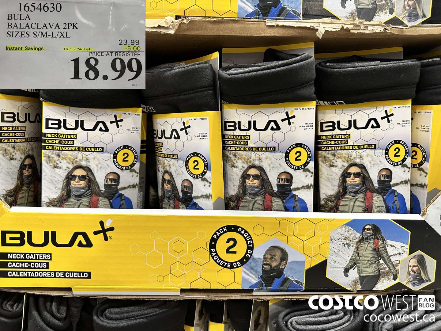 1654630 BULA BALACLAVA 2PK SIZES S/M-L/XL ($5.00 INSTANT SAVINGS EXPIRES ON 2024-11-24) $18.99