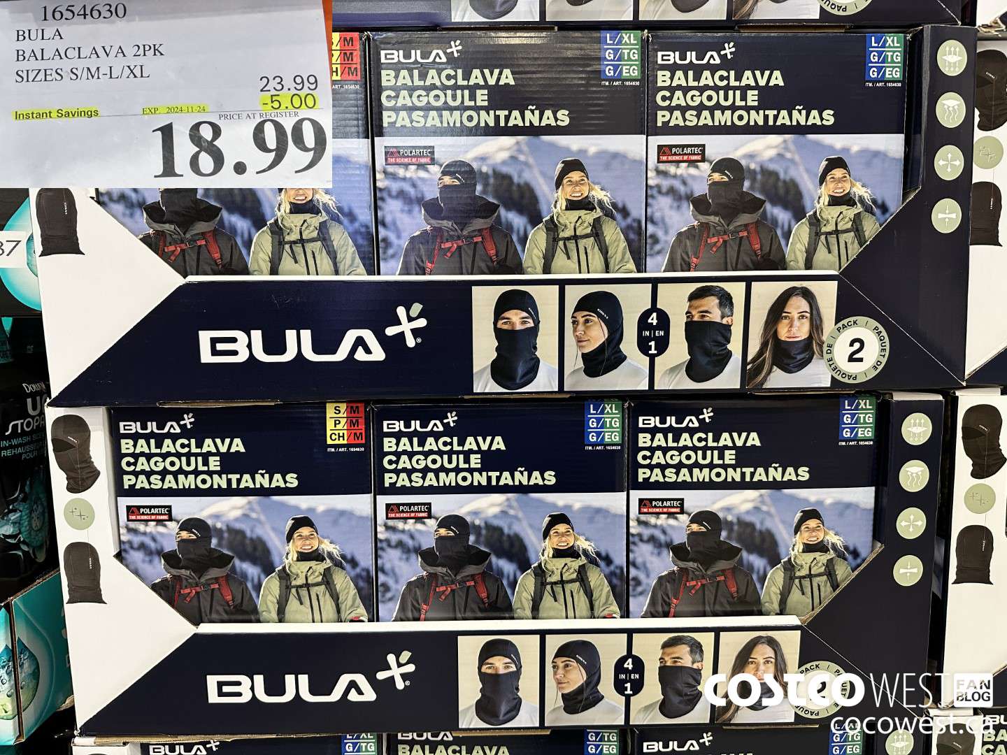 1654630 BULA BALACLAVA 2PK SIZES S/M-L/XL ($5.00 INSTANT SAVINGS EXPIRES ON 2024-11-24) $18.99