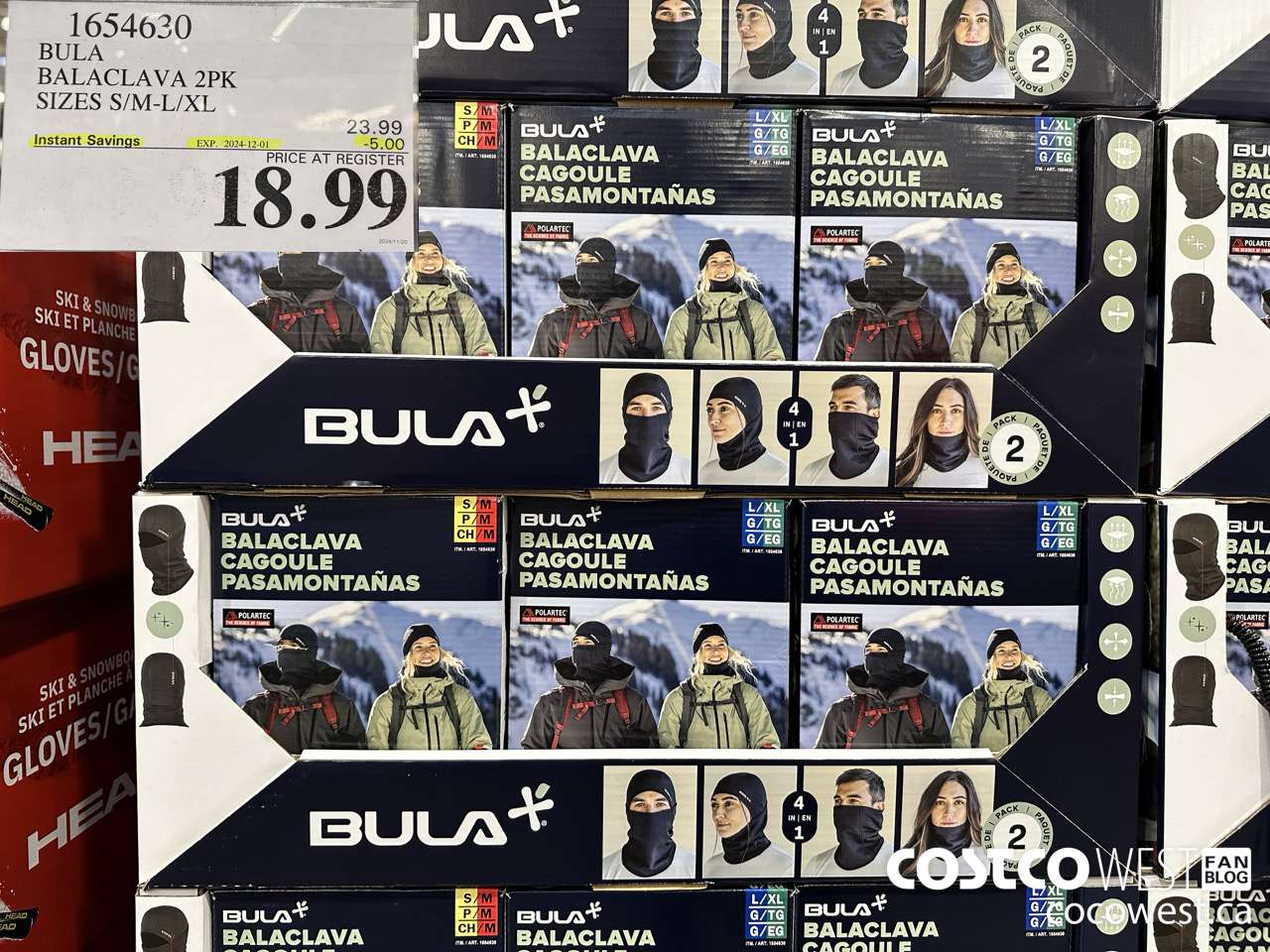 1654630 BULA BALACLAVA 2PK SIZES S/M-L/XL ($5.00 INSTANT SAVINGS EXPIRES ON 2024-12-01) $18.99