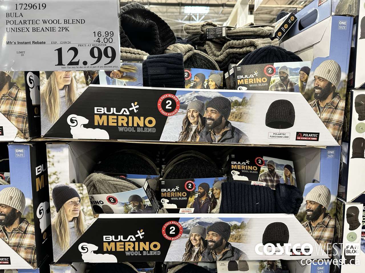 1729619 BULA POLARTEC WOOL BLEND UNISEX BEANIE 2PK ($4.00 INSTANT SAVINGS EXPIRES ON 2024-12-09) $12.99