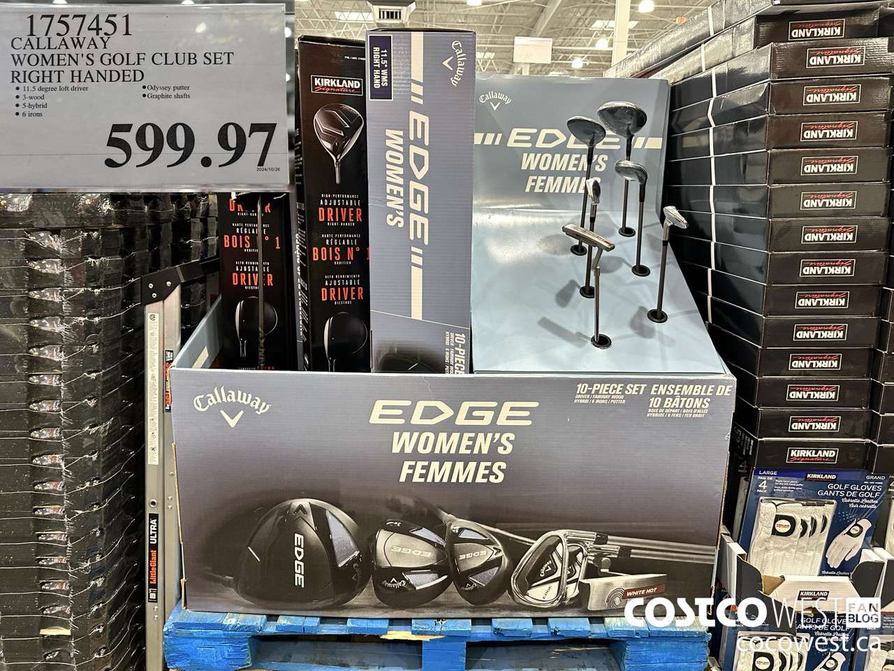 1757451 CALLAWAY WOMEN'S GOLF CLUB SET RIGHT HANDED $599.97