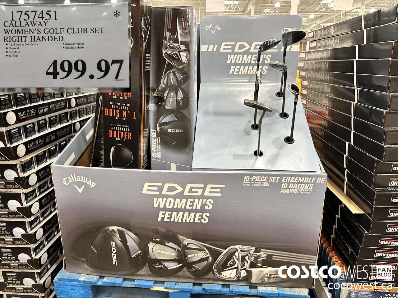 1757451 CALLAWAY WOMEN'S GOLF CLUB SET RIGHT HANDED $499.97