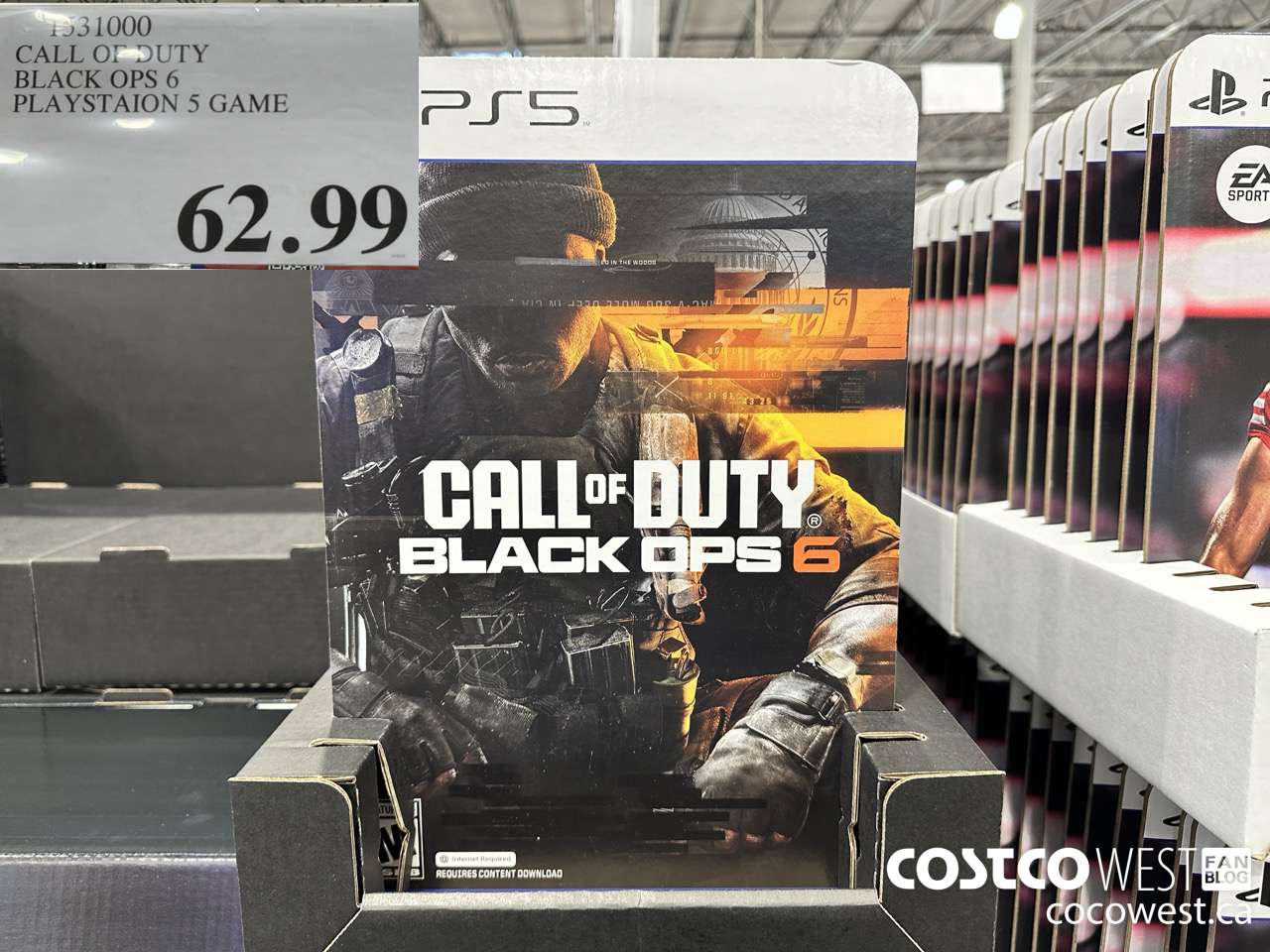 1531000 CALL OF DUTY BLACK OPS 6 PLAYSTATION 5 GAME $62.99