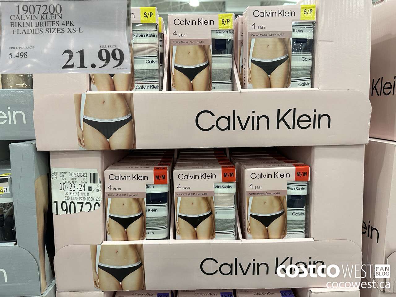 1907200 CALVIN KLEIN BIKINI BRIEFS 4PK LADIES SIZES XS-L $21.99