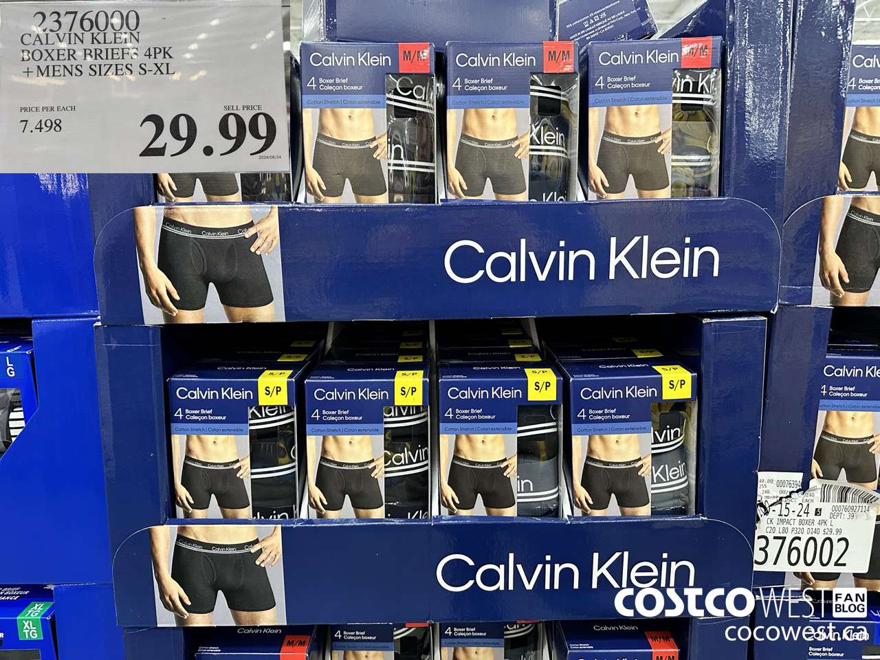 2376000 CALVIN KLEIN BOXER BRIEF 4PK MENS SIZES S-XL $29.99