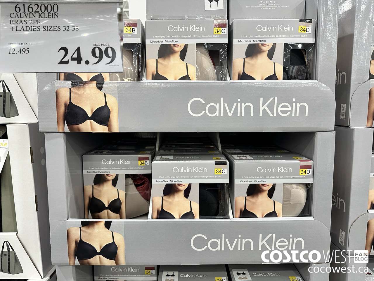 6162000 CALVIN KLEIN BRAS 2PK LADIES SIZES 32-38 $24.99