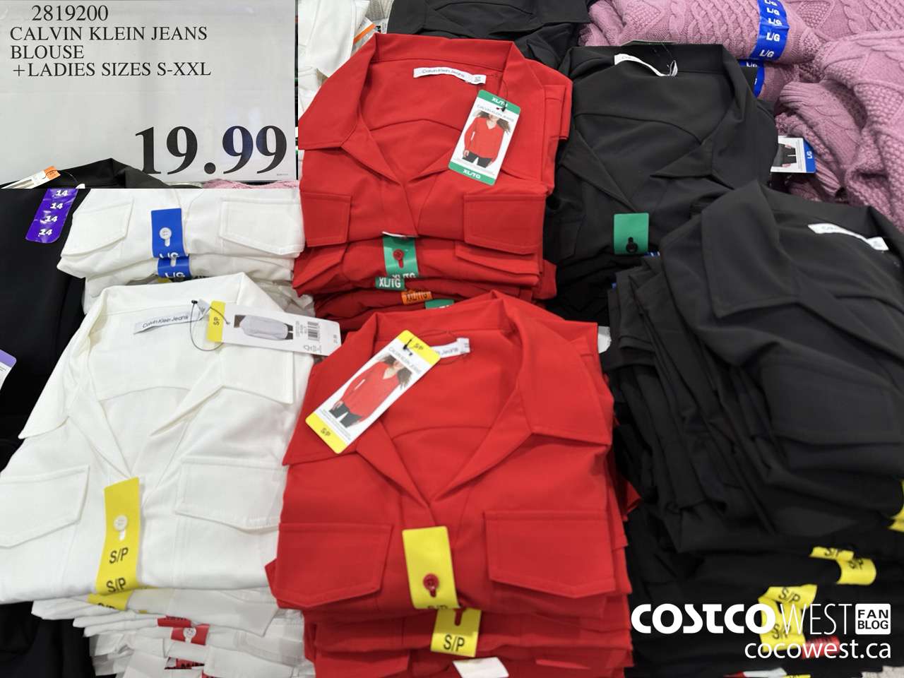 2819200 CALVIN KLEIN JEANS BLOUSE LADIES SIZES S-XXL $19.99