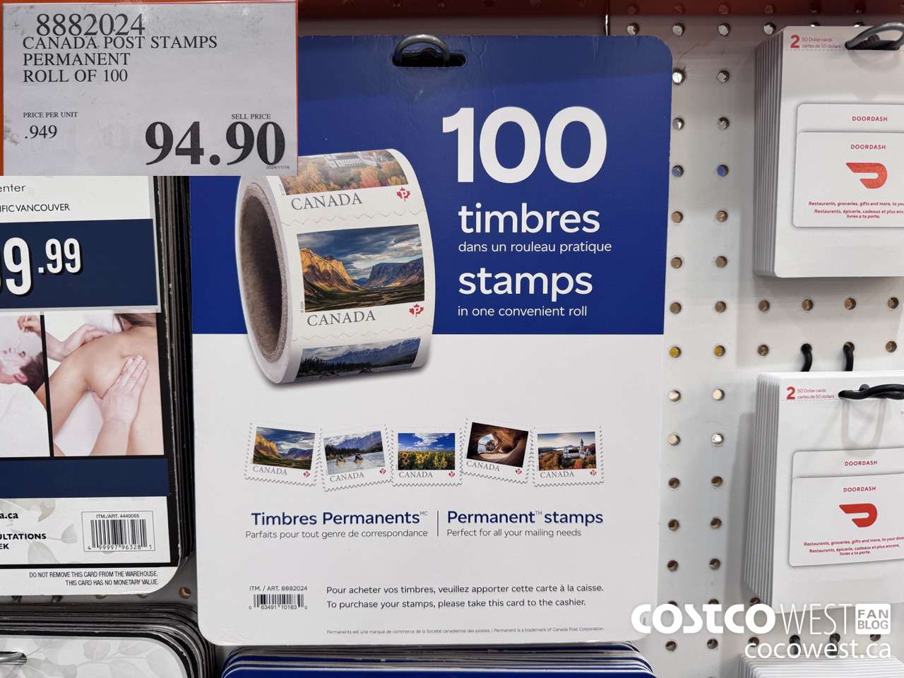 8882024 CANADA POST STAMPS PERMANENT ROLL OF 100 $94.90