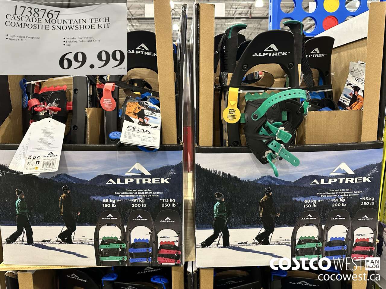 1738767 CASCADE MOUNTAIN TECH COMPOSITE SNOWSHOE KIT $69.99