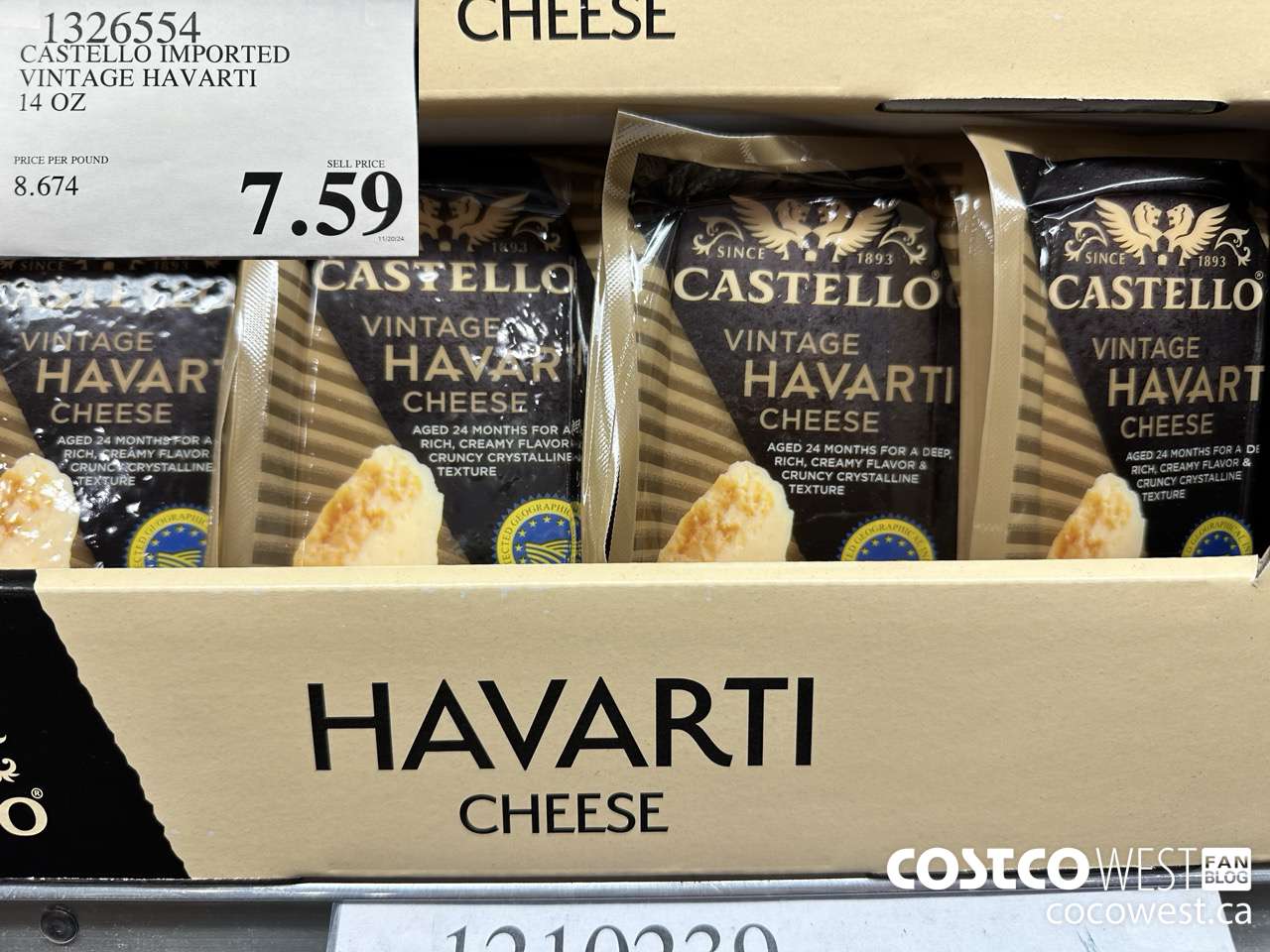1326554 CASTELLO IMPORTED VINTAGE HAVARTI 14 OZ $7.59