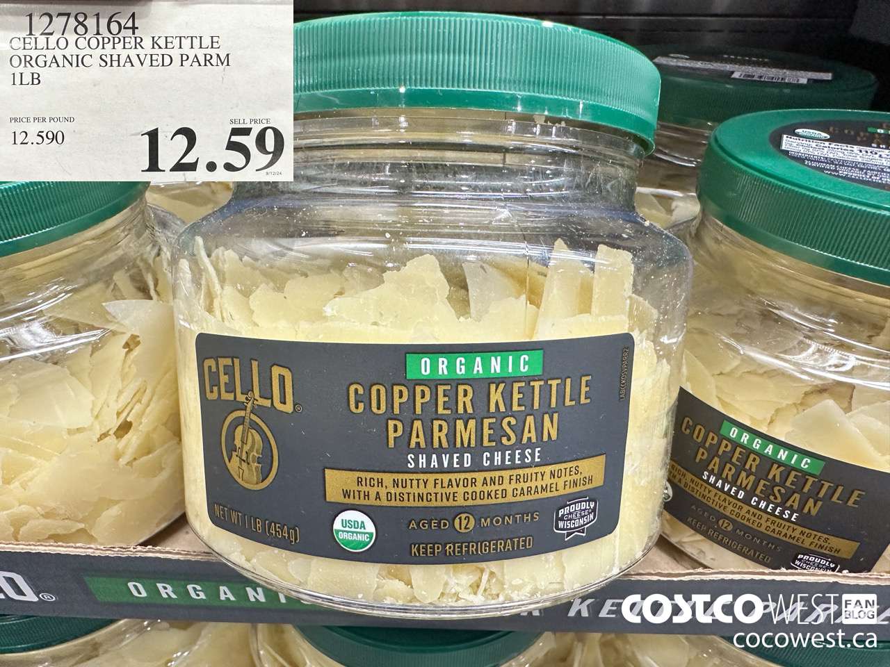 1278164 CELLO COPPER KETTLE ORGANIC SHAVED PARM 1LB $12.59