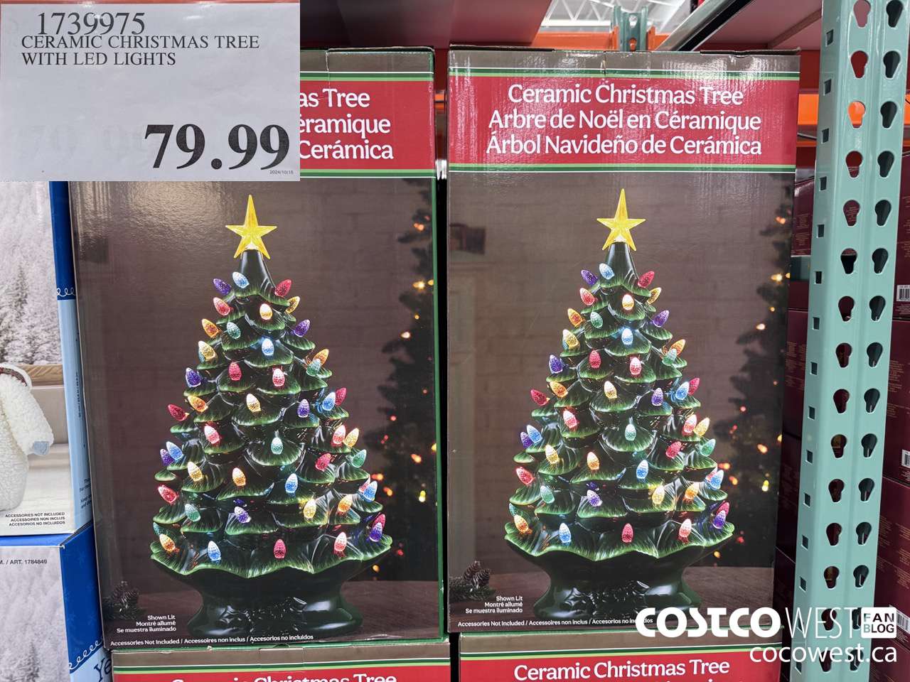 1739975 CERAMIC CHRISTMAS TREE WITH LED LIGHTS $79.99