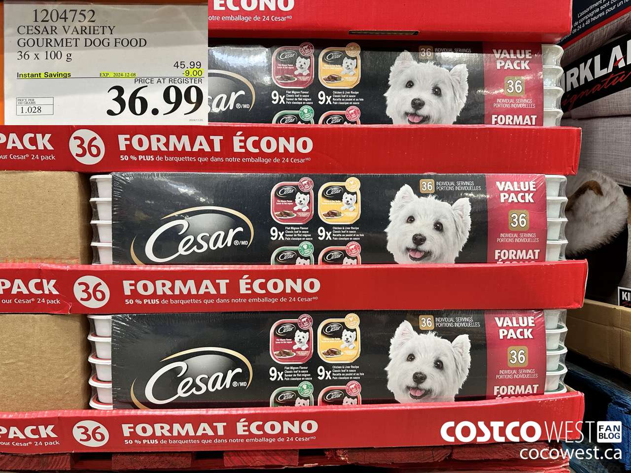 1204752 CESAR VARIETY GOURMET DOG FOOD 36 x 100 g ($9.00 INSTANT SAVINGS EXPIRES ON 2024-12-08) $36.99