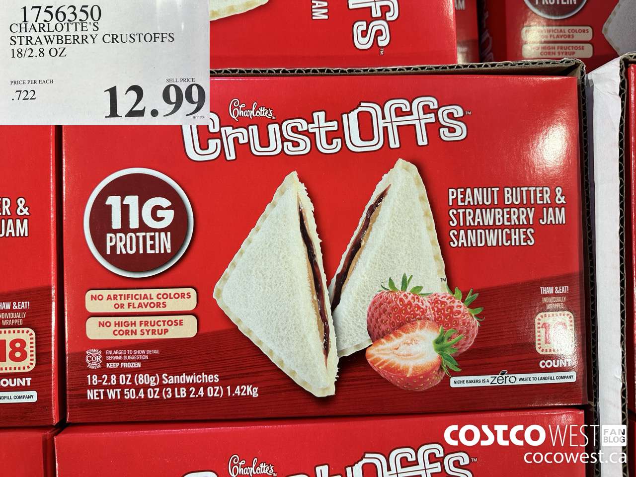 1756350 CHARLOTTE'S STRAWBERRY CRUSTOFFS 18/2.8OZ $12.99