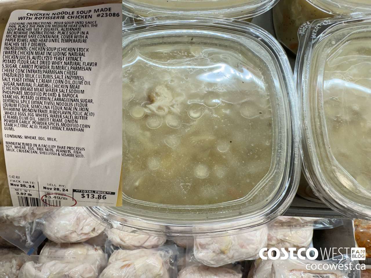 23086 CHICKEN NOODLE SOUP MADE WITH ROTISSERIE CHICKEN PER LB $3.49