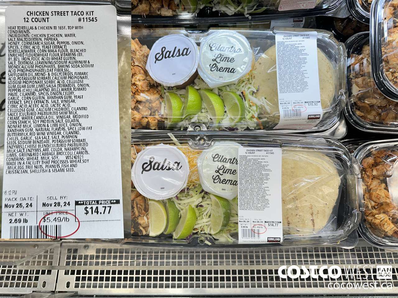 11545 CHICKEN STREET TACO KIT 12 COUNT PER LB $5.49