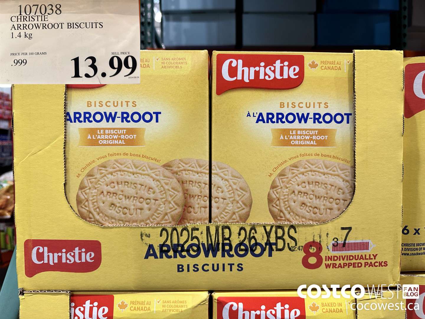 107038 CHRISTIE ARROWROOT BISCUITS 1.4 KG $13.99