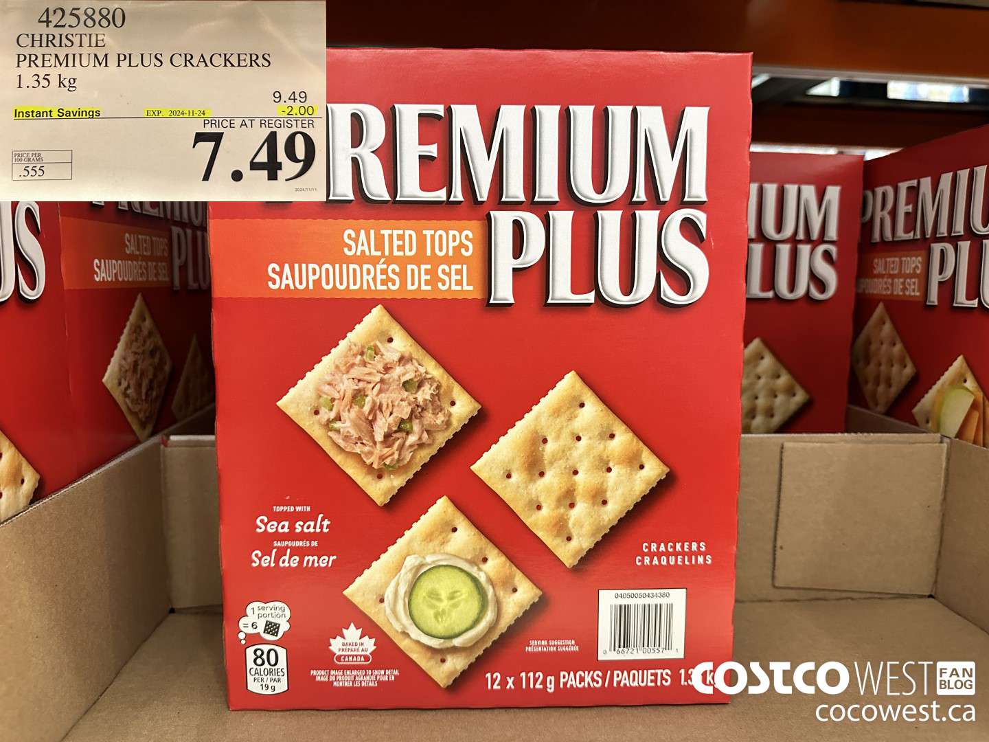 425880 CHRISTIE PREMIUM PLUS CRACKERS 1.35 kg ($2.00 INSTANT SAVINGS EXPIRES ON 2024-11-24) $7.49