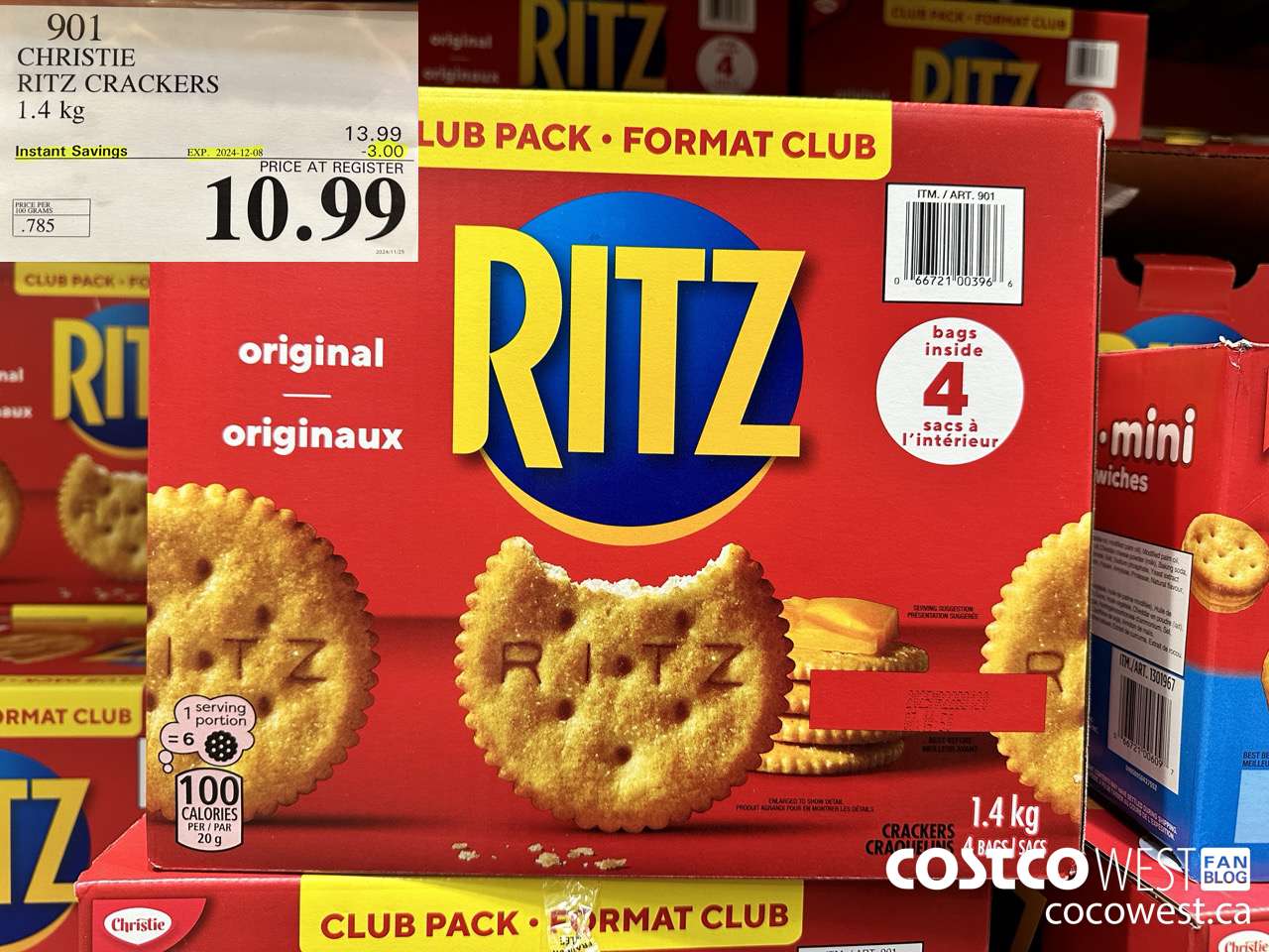 901 CHRISTIE RITZ CRACKERS 1.4 kg ($3.00 INSTANT SAVINGS EXPIRES ON 2024-12-08) $10.99