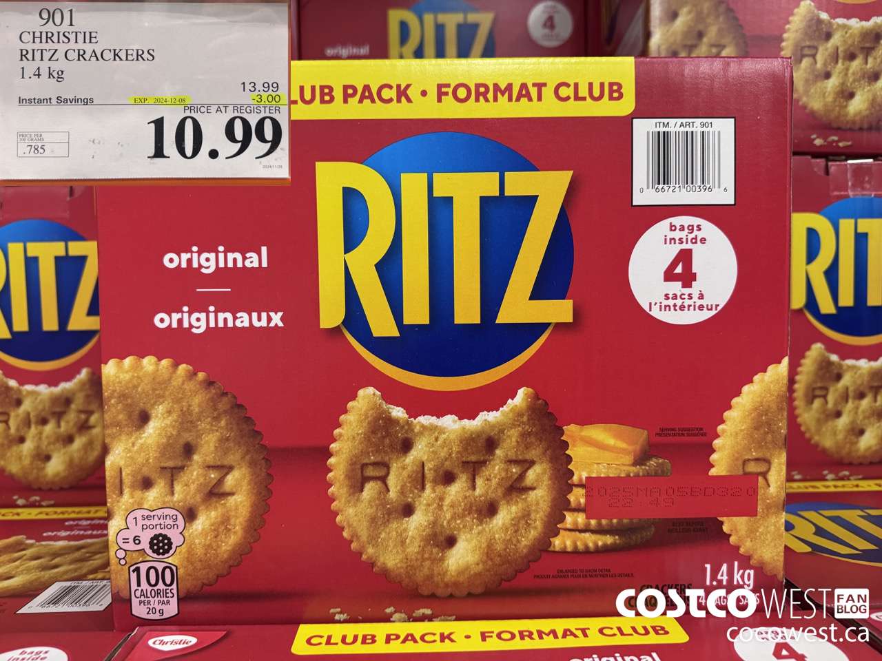 901 CHRISTIE RITZ CRACKERS 1.4 kg ($3.00 INSTANT SAVINGS EXPIRES ON 2024-12-08) $10.99