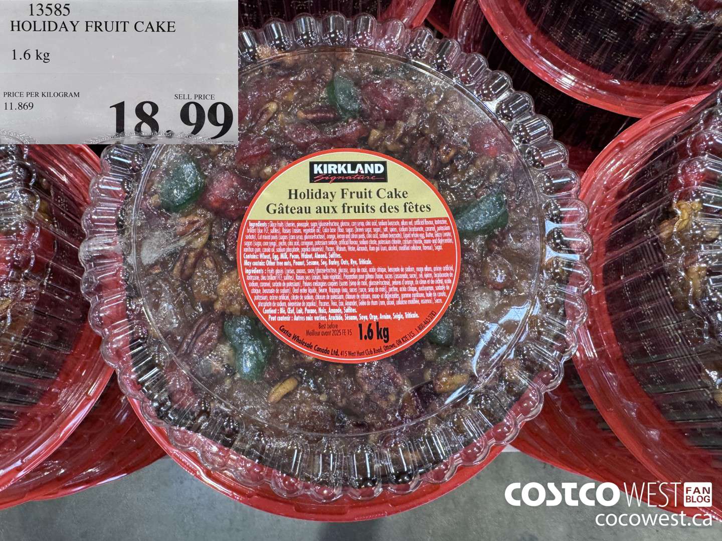 13585 CHRISTMAS FRUIT CAKE 1.6 kg $18.99