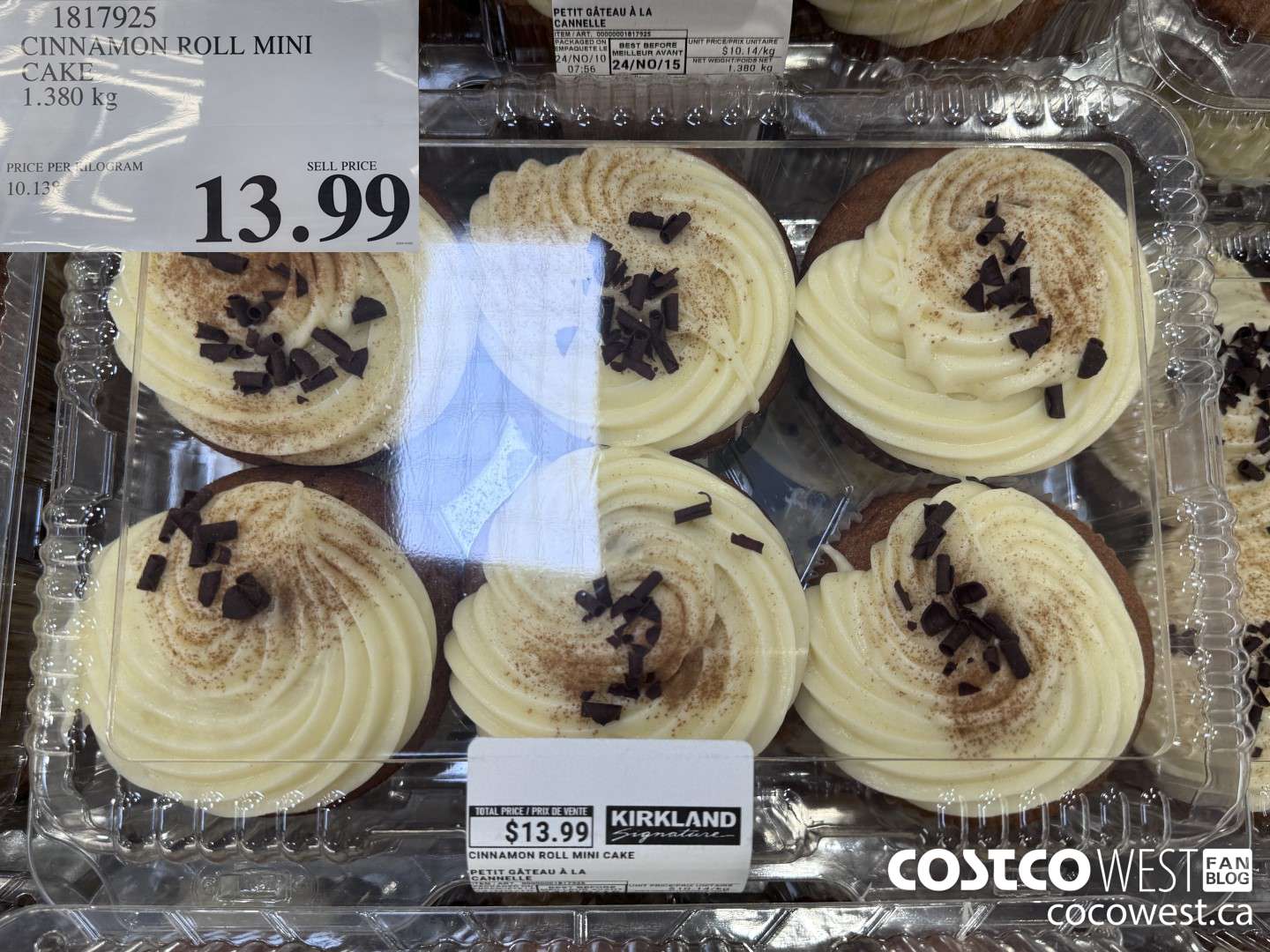 1817925 CINNAMMON ROLL MINI CAKE 1.380KG $13.99