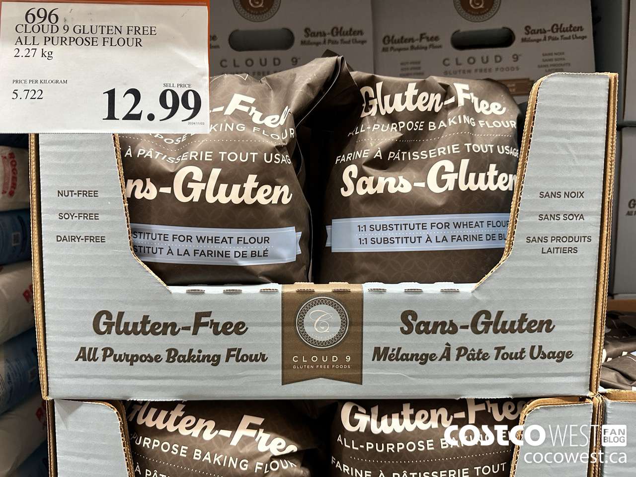 696 CLOUD 9 GLUTEN FREE ALL PURPOSE FLOUR 2.27 KG $12.99