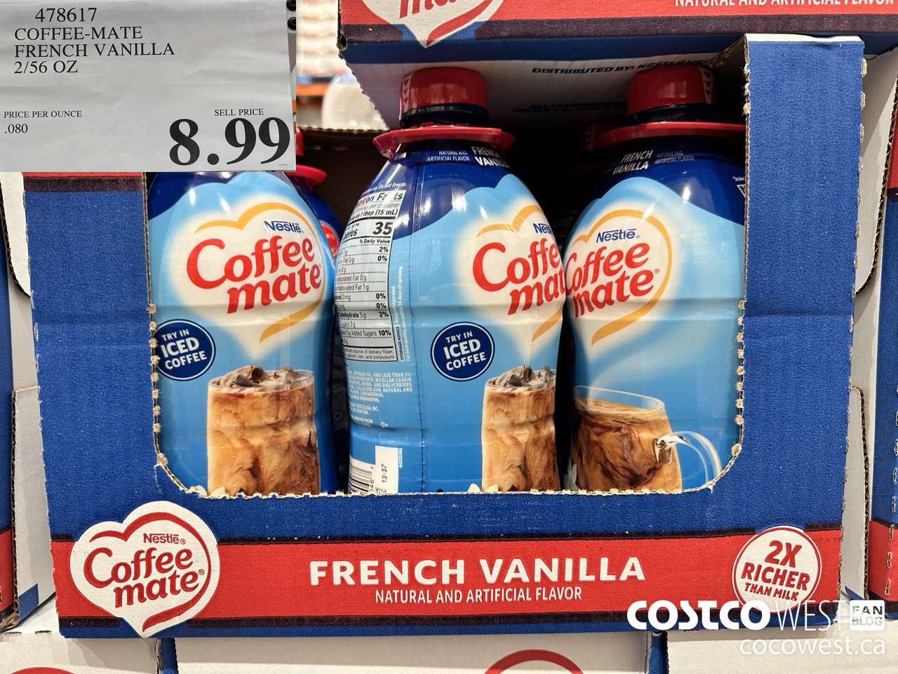 478617 COFFEE-MATE FRENCH VANILLA 2/56 OZ $8.99