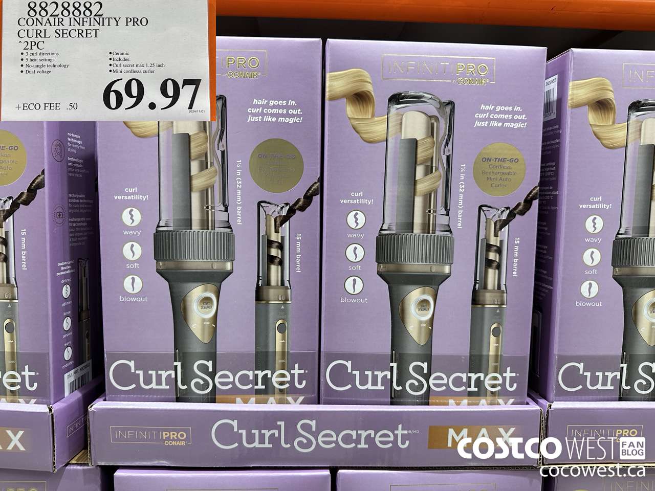 8828882 CONAIR INFINITY PRO CURL SECRET 2 PC $69.97
