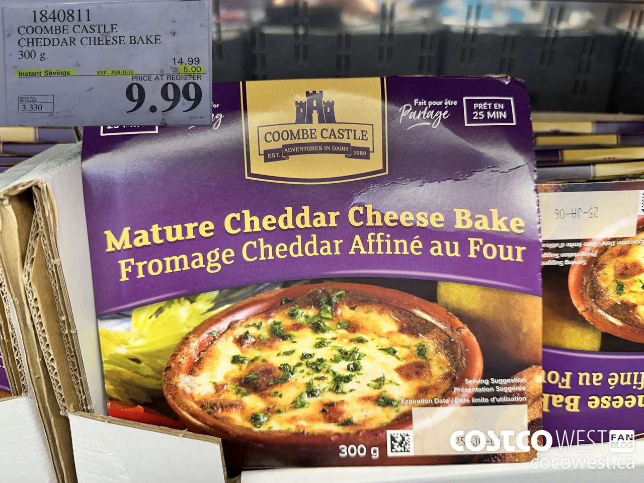 1840811 COOMBE CASTLE CHEDDARE CHEESE BAKE ($5.00 INSTANT SAVINGS EXPIRES ON 2024-11-10) $9.99