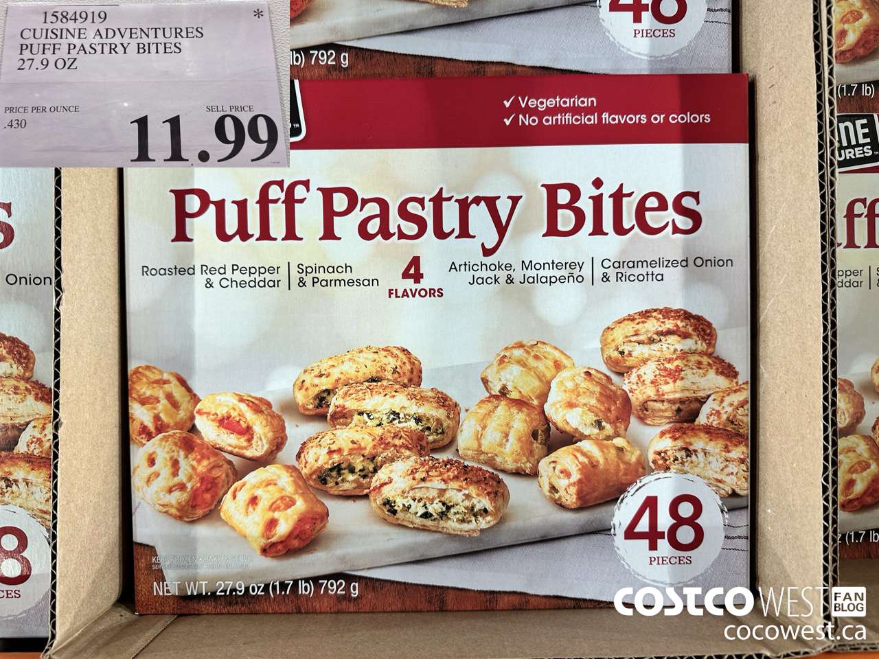1584919 CUISINE ADVENTURES PUFF PASTRY BITES 27.9 OZ $11.99