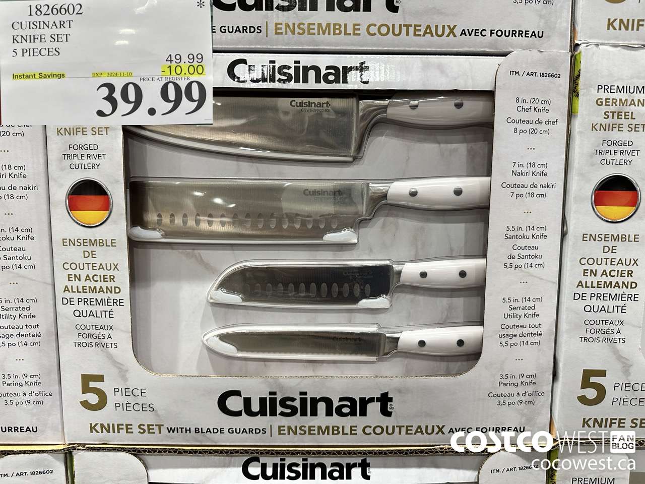 1826602 CUSINART KNIFE SET 5 PIECES ($10.00 INSTANT SAVINGS EXPIRES ON 2024-11-10) $39.99