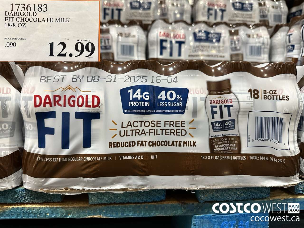 1736183 DARIGOLD FIT CHOCOLATE MILK 18/8 OZ $12.99