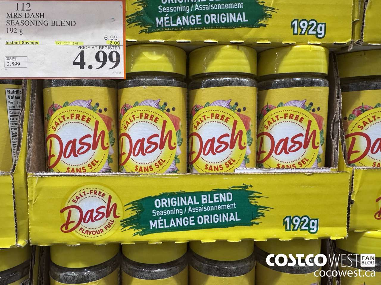 112 DASH ORIGINAL BLEND 192 g ($2.00 INSTANT SAVINGS EXPIRES ON 2024-12-08) $4.99