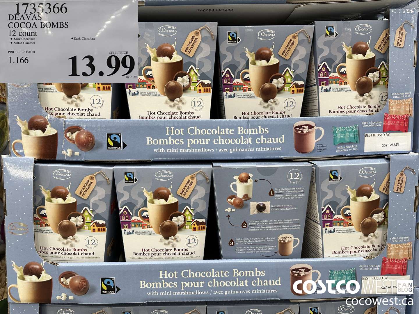 1735366 DEAVAS COCOA BOMBS 12 COUNT $13.99