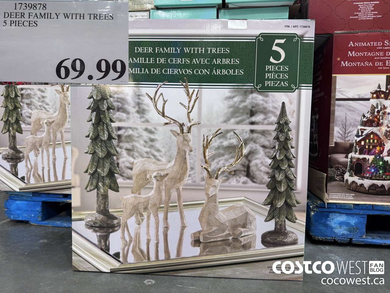 1739878 DEER FAMILY WITH TREES 5 PIECES $69.99