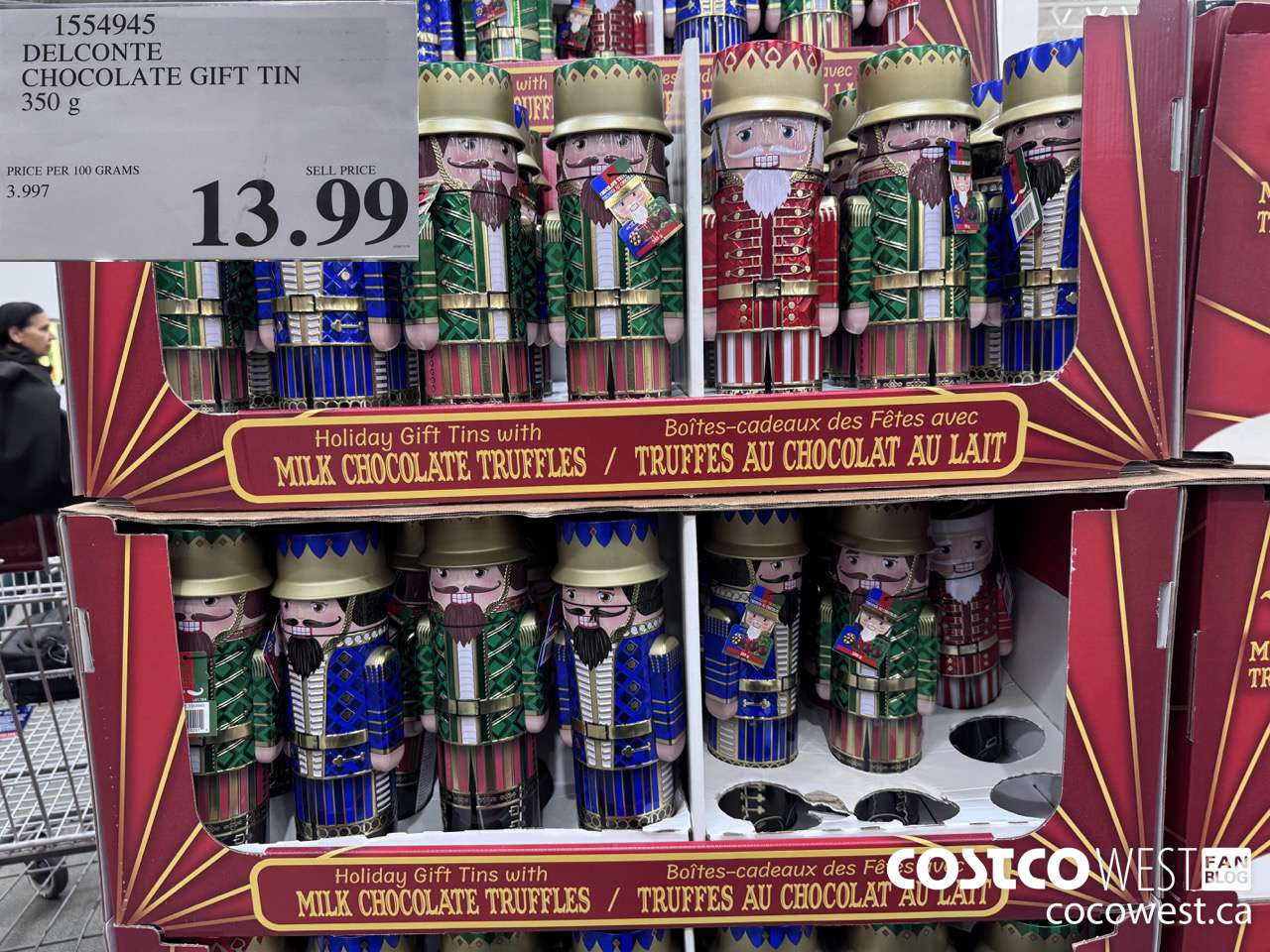 1554945 DELCONTE CHOCOLATE GIFT TIN 350 g $13.99